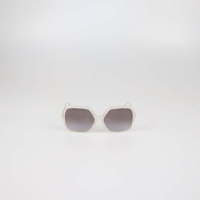Burberry White/Brown Gradient Square Sunglasses
