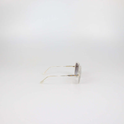 Burberry White/Brown Gradient Square Sunglasses