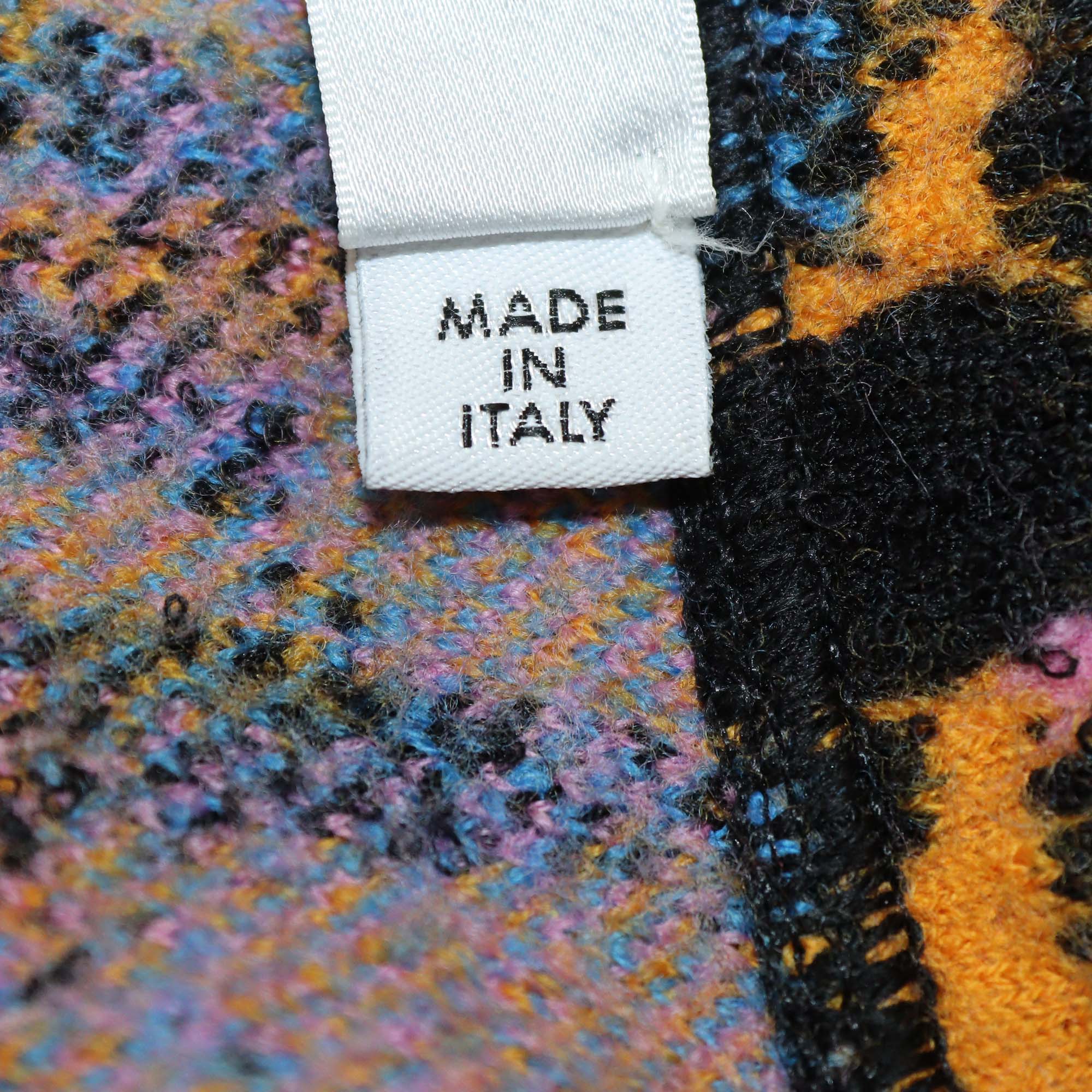 Christian Dior Multicolor Blend Wool Leopard Print Jacket