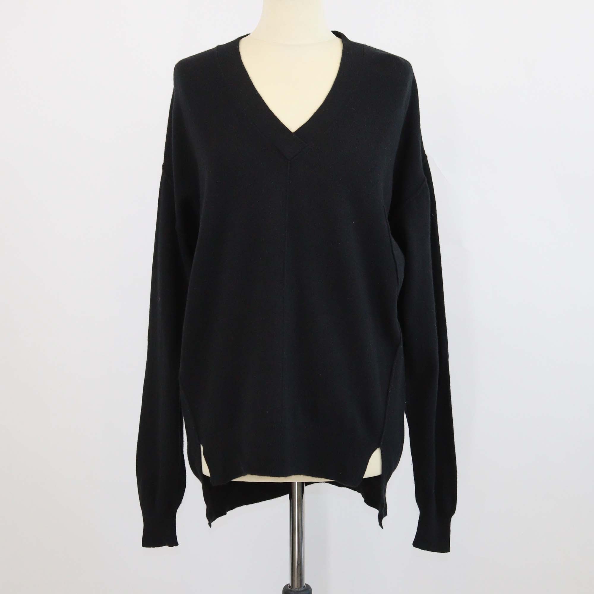 Joseph Black Wool Long Sleeve Sweater