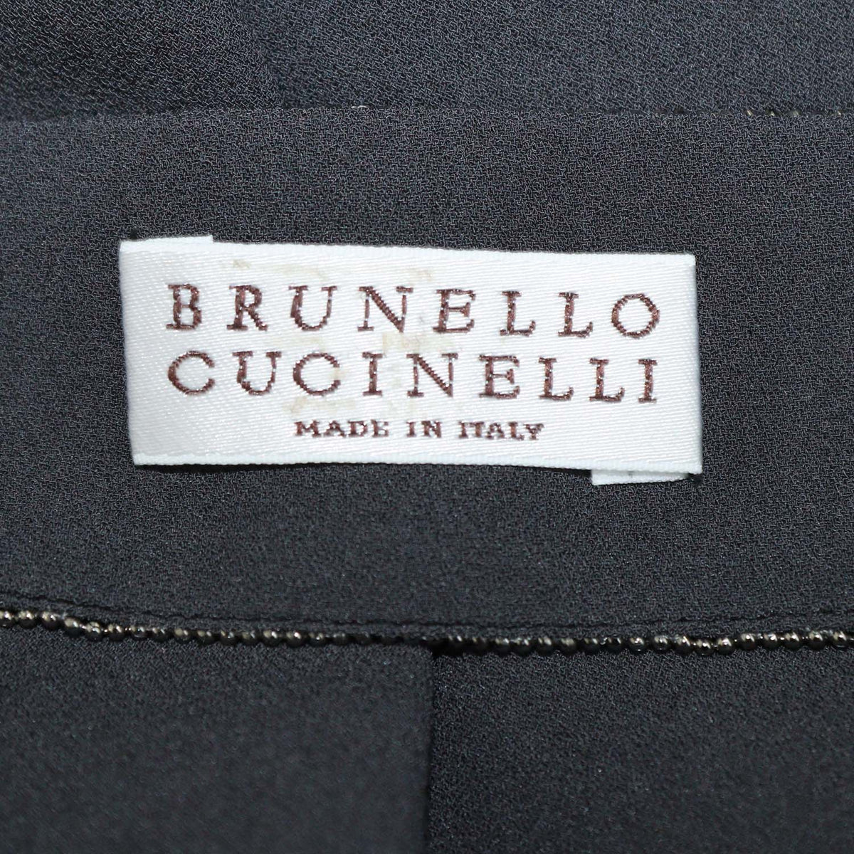 Brunello Cucinelli Dark Grey Silk Beaded Strap Sleeveless Maxi Dress