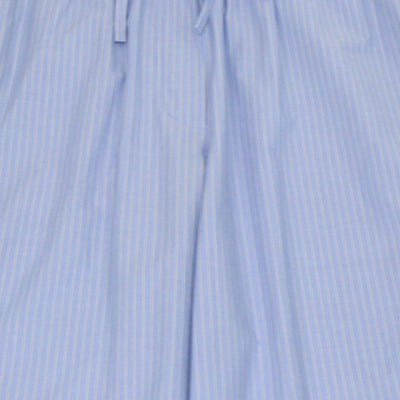 The Row Blue Cotton Orien Striped Wide Leg Trousers