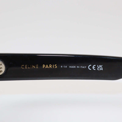 Celine Black Acetate Triomphe Oval Sunglasses