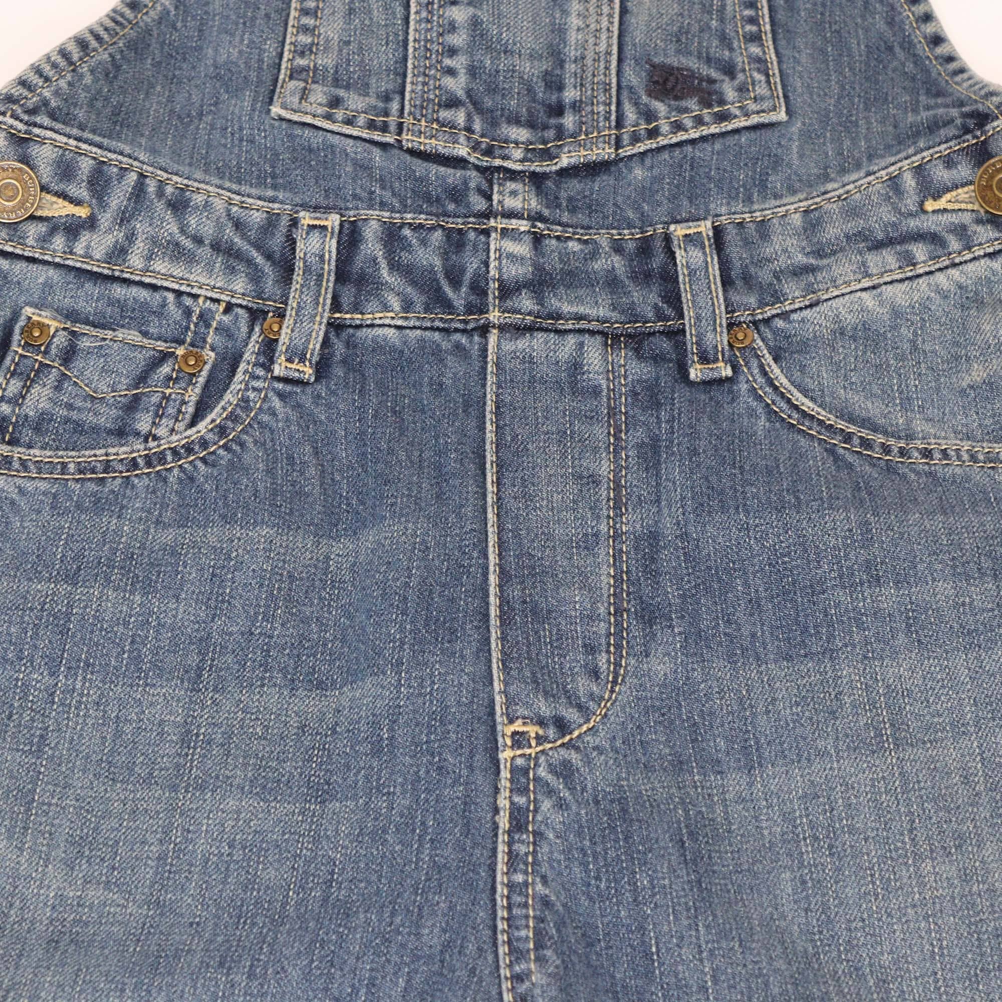 Burberry Kids True Indigo Denim Jumpsuit Womens Burberry Kids 
