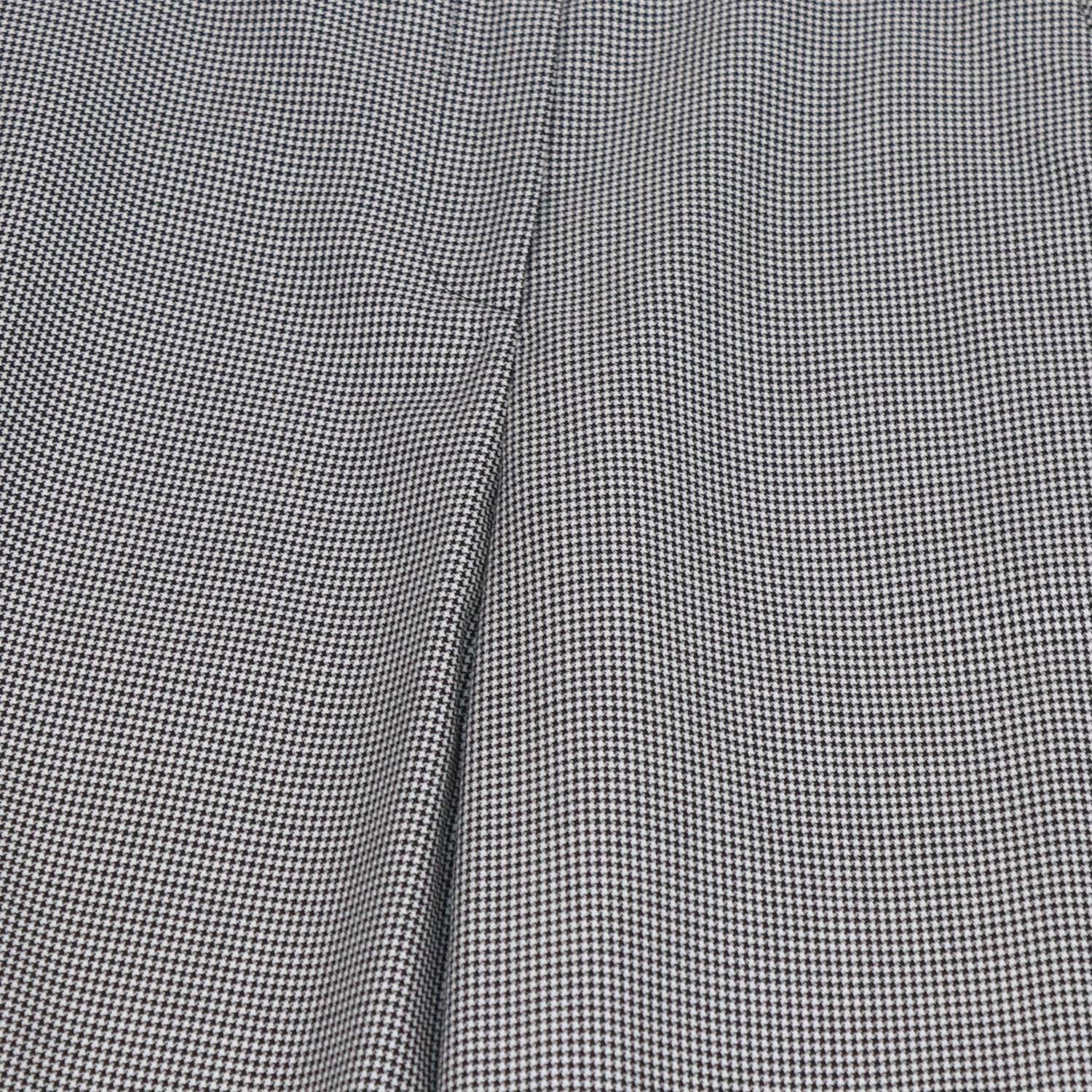 Loewe Black/White Blend Wool Checkered Wide Leg Pants