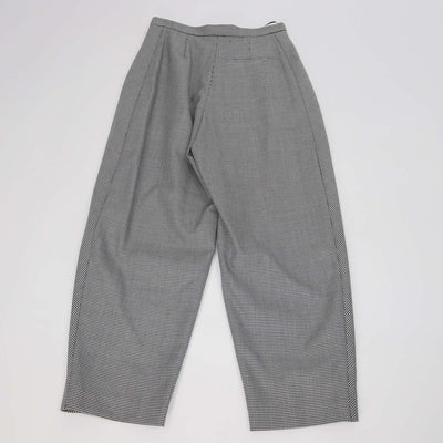 Loewe Black/White Blend Wool Checkered Wide Leg Pants