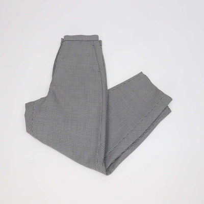 Loewe Black/White Blend Wool Checkered Wide Leg Pants