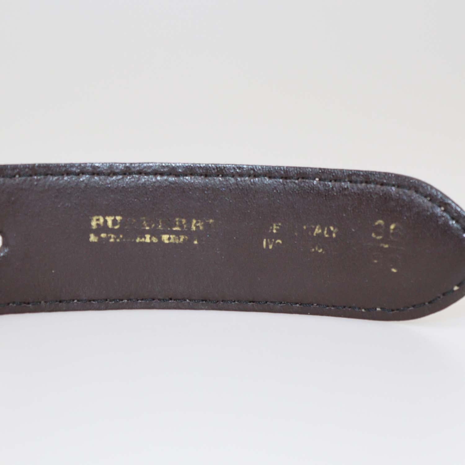 Burberry Beige Haymarket Coated Canvas Grommet Belt