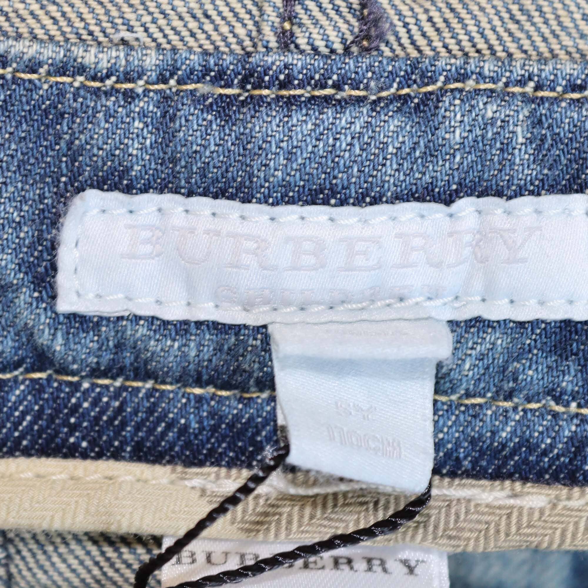 Burberry Kids True Indigo Denim Jumpsuit Kids Burberry Kids 