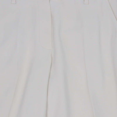 Brunello Cucinelli Ivory Acetate Silk Blend Straight Cut Pants