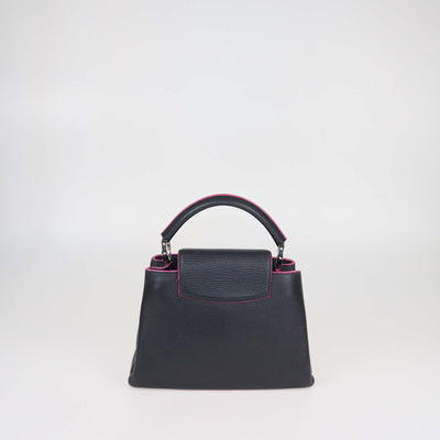 Louis Vuitton Black/Fuchsia Leather Capucines BB Bag