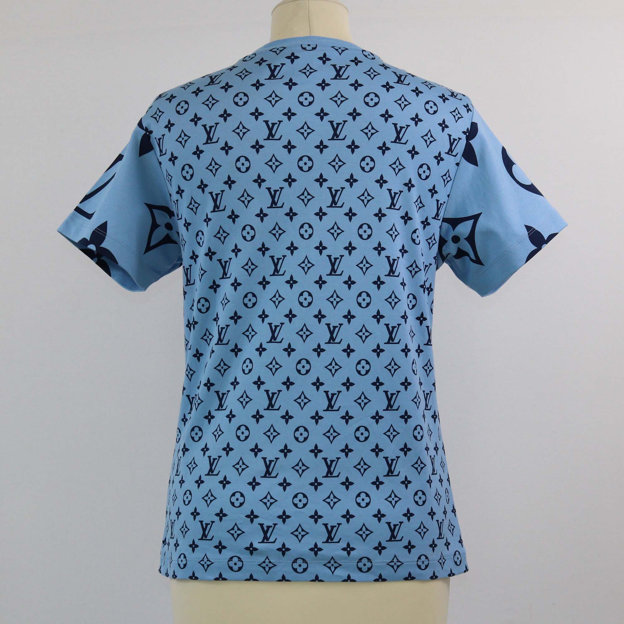 Louis Vuitton Light Blue Monogram T-Shirt Womens Louis Vuitton 