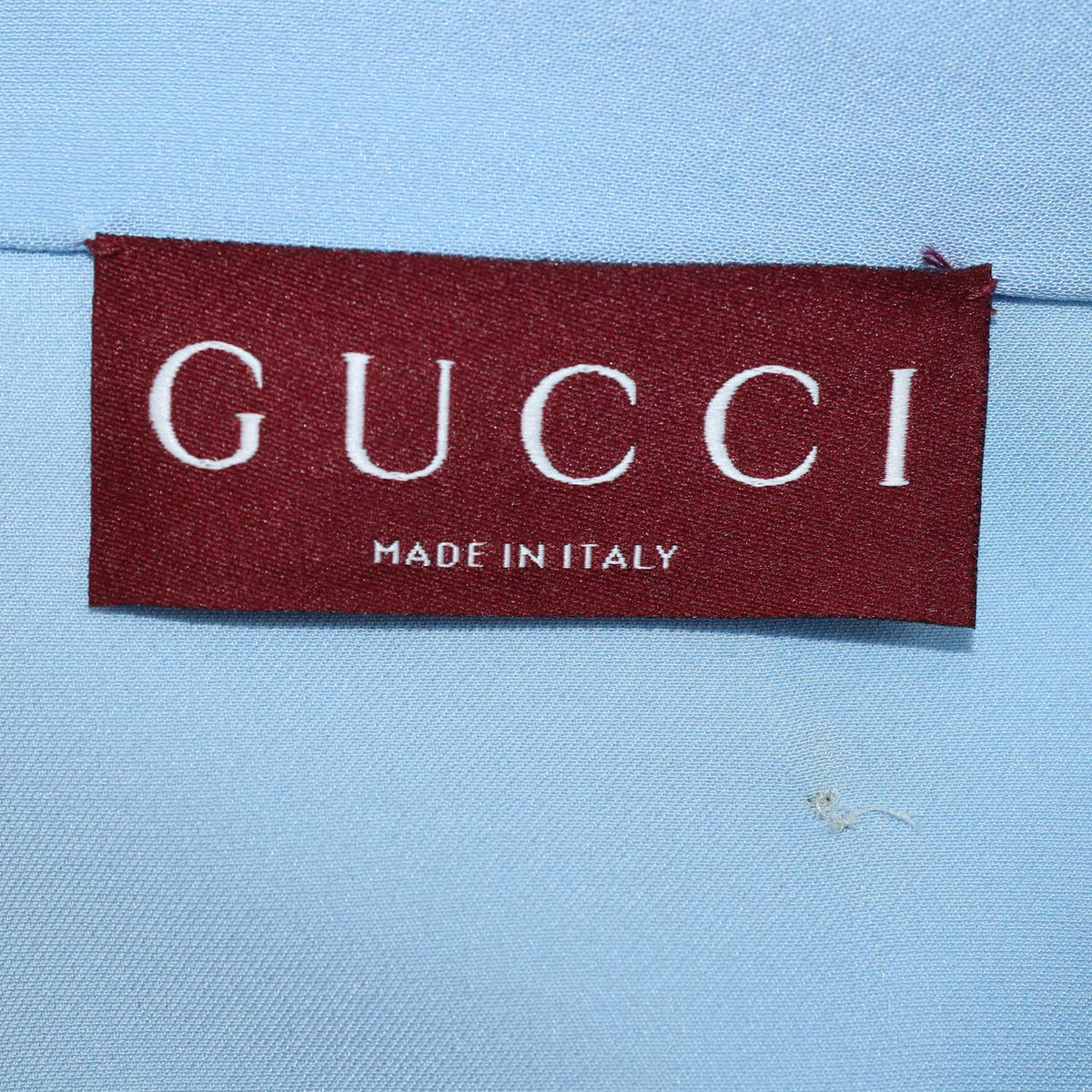 Gucci Blue Silk Blended Crystal Beads Embellished Long Sleeve Shirt & Trouser Set