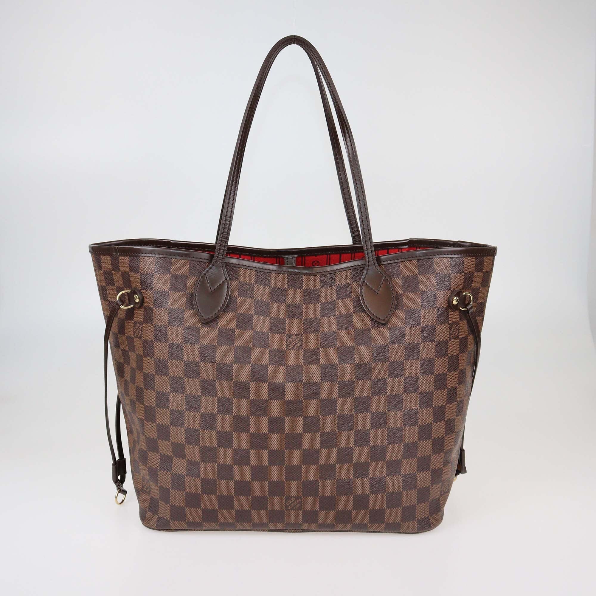 Louis Vuitton Damier Ebene Canvas Neverfull MM Bag Womens Louis Vuitton 
