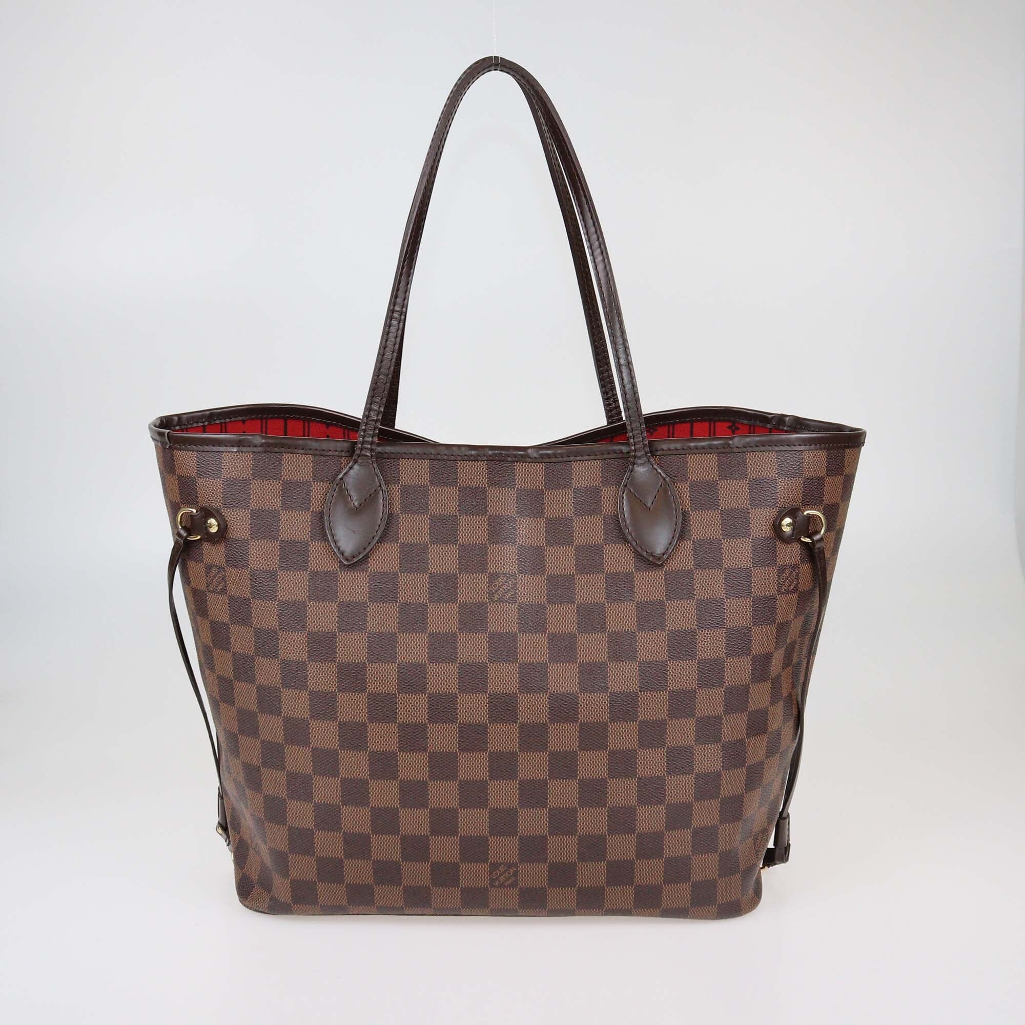 Louis Vuitton Damier Ebene Canvas Neverfull MM Bag Womens Louis Vuitton 