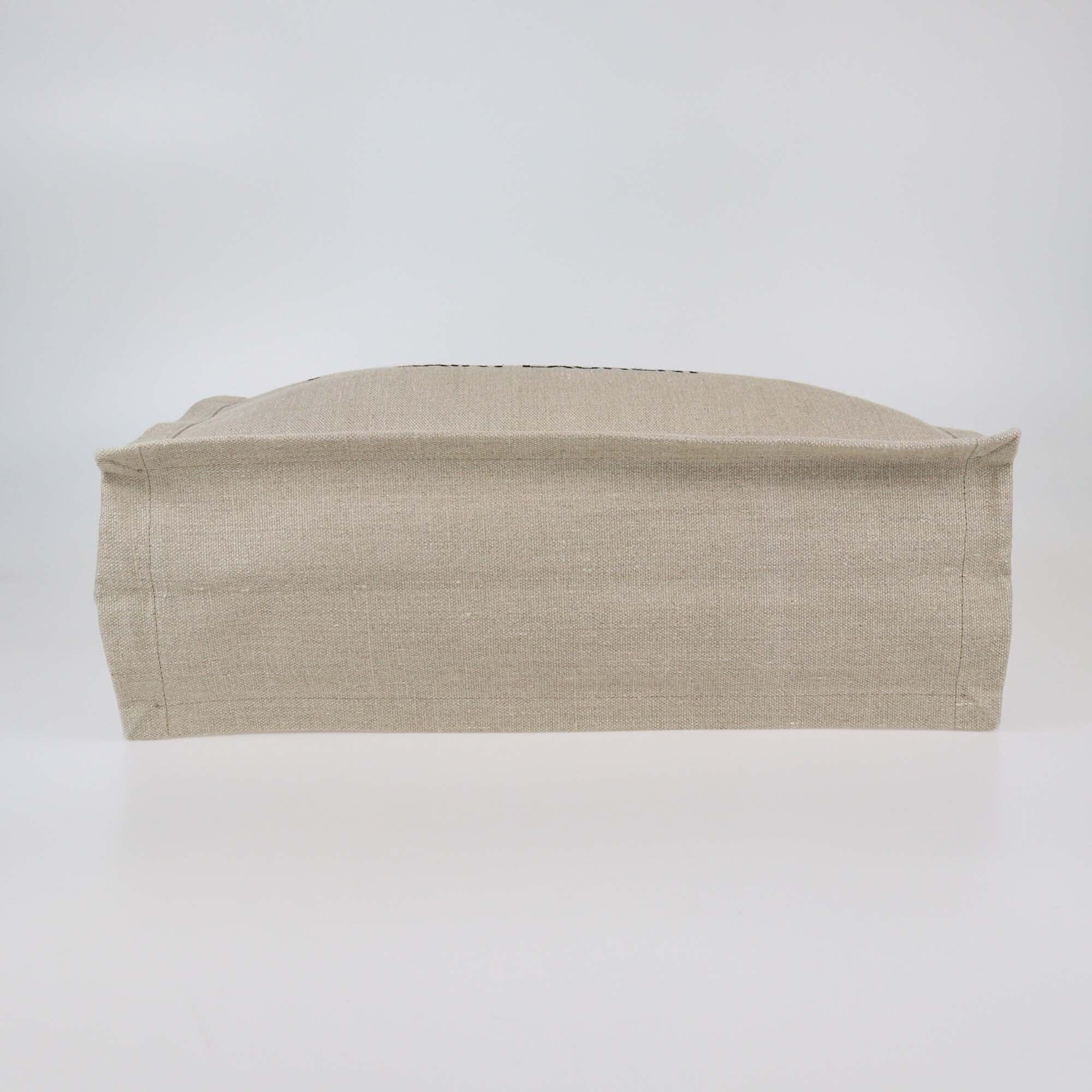Saint Laurent Beige Canvas and Leather Large Rive Gauche Shopper Tote Womens Saint Laurent 