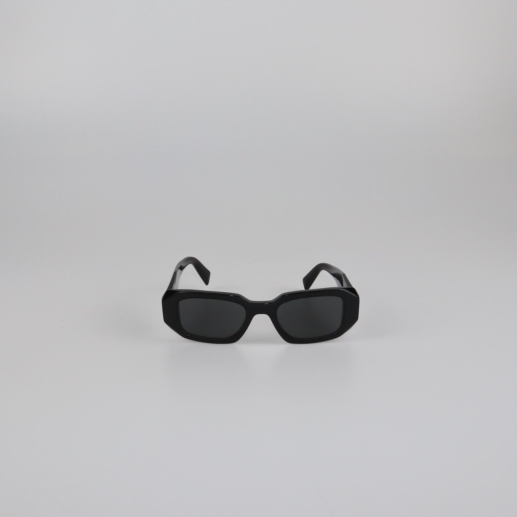 Prada Black Symbole Rectangular Sunglasses Womens Prada 