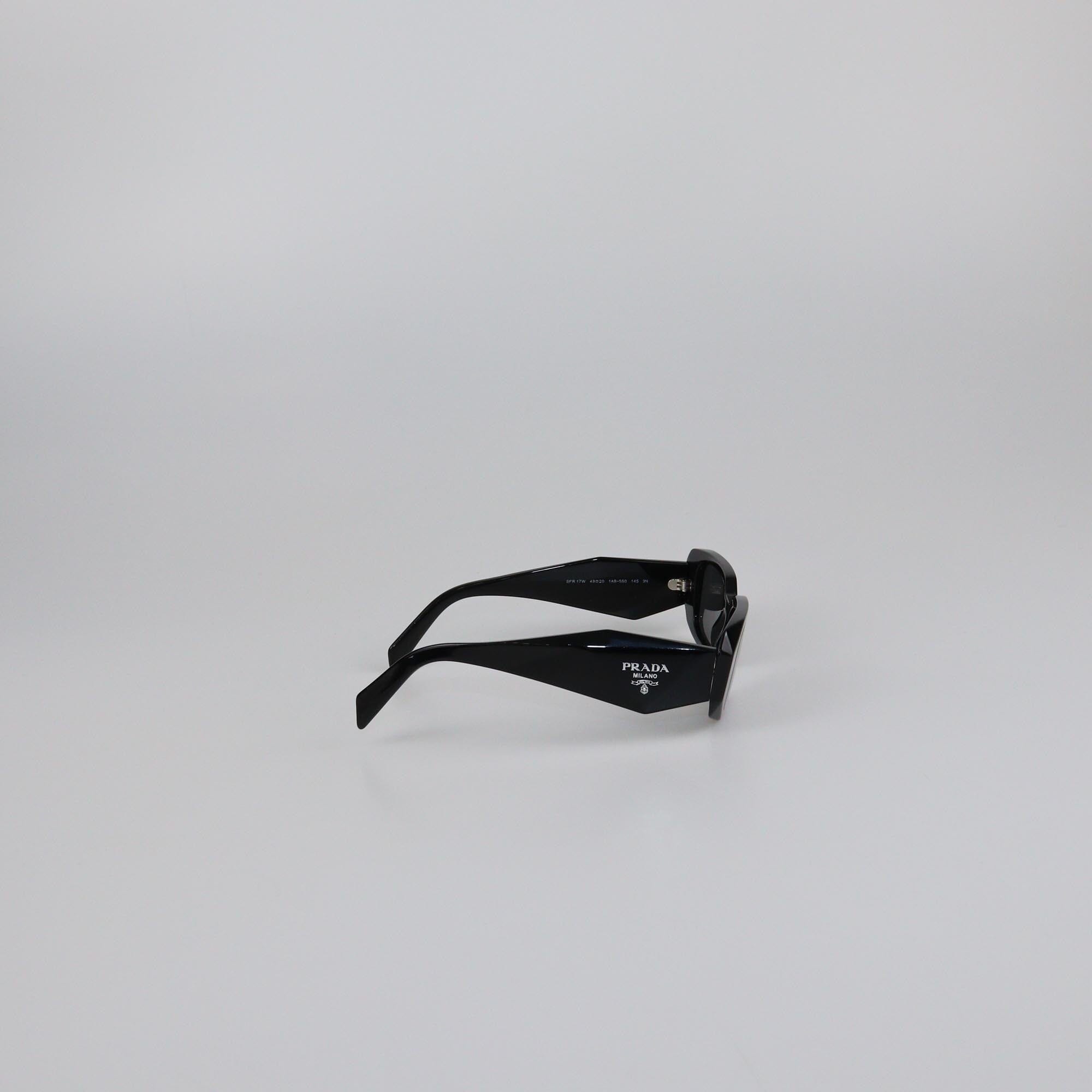 Prada Black Symbole Rectangular Sunglasses Womens Prada 