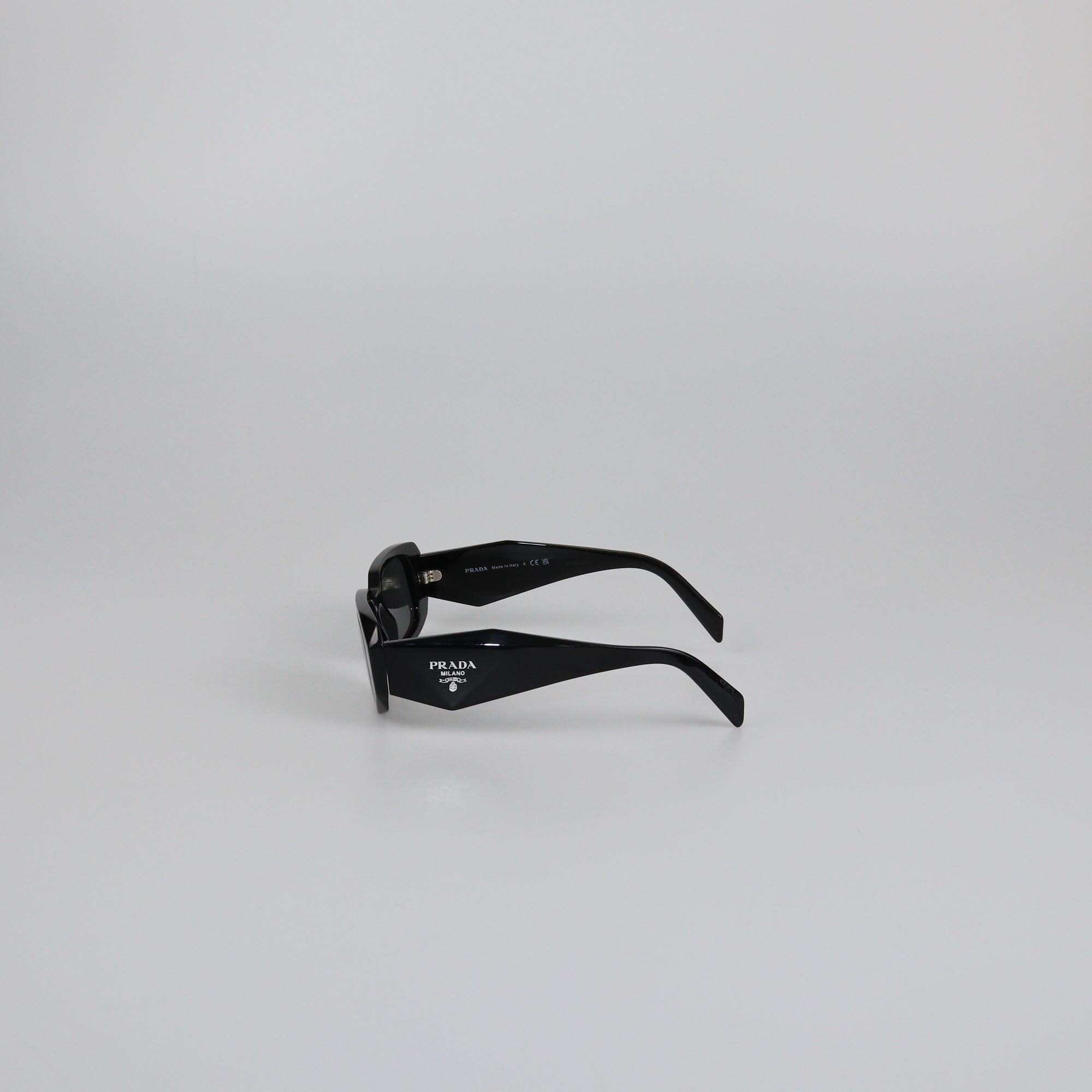 Prada Black Symbole Rectangular Sunglasses Womens Prada 