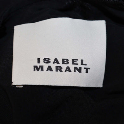 Isabel Marant Black Viscose Zorah Ruched Draped Dress