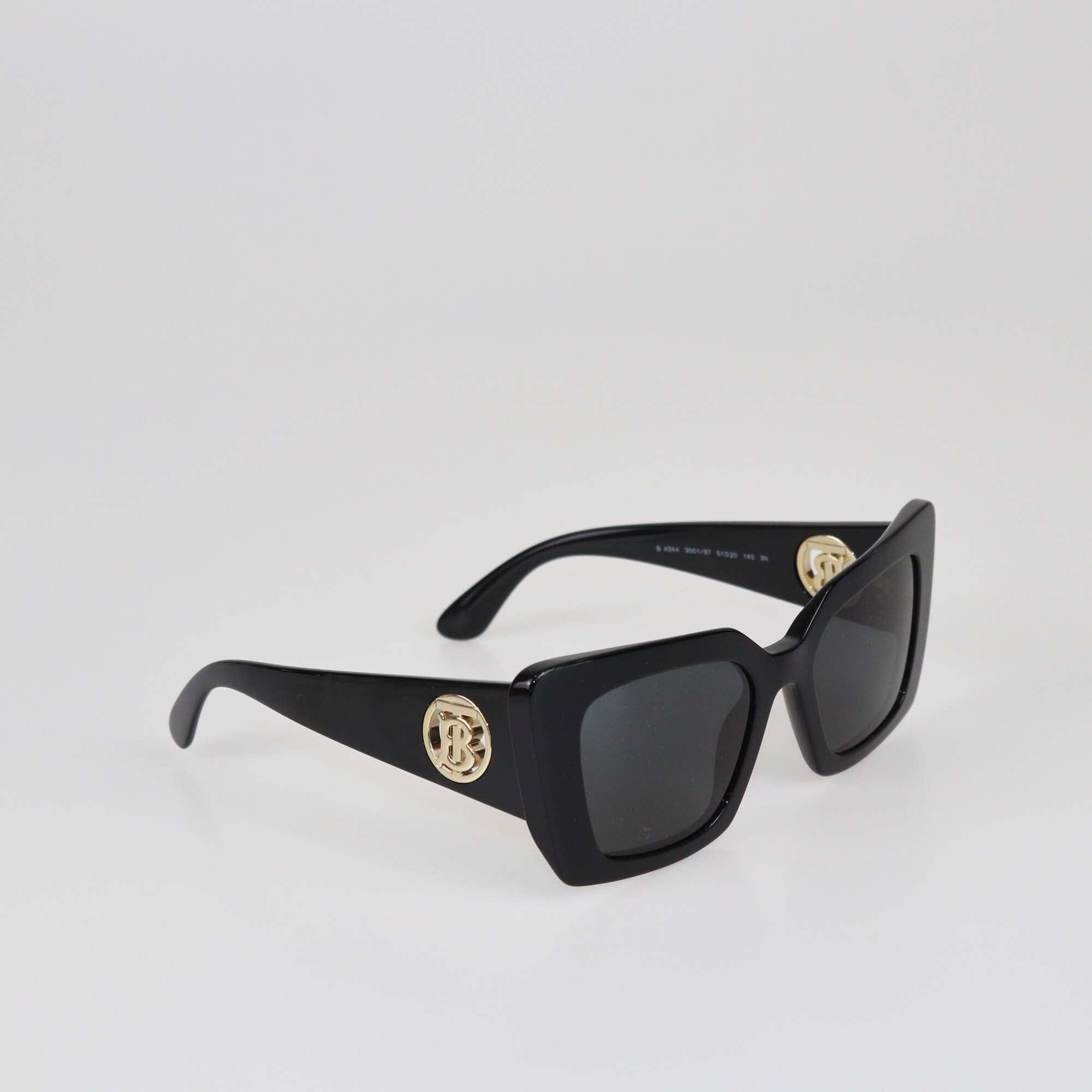 Chanel Black Daisy Sunglasses Womens Burberry 