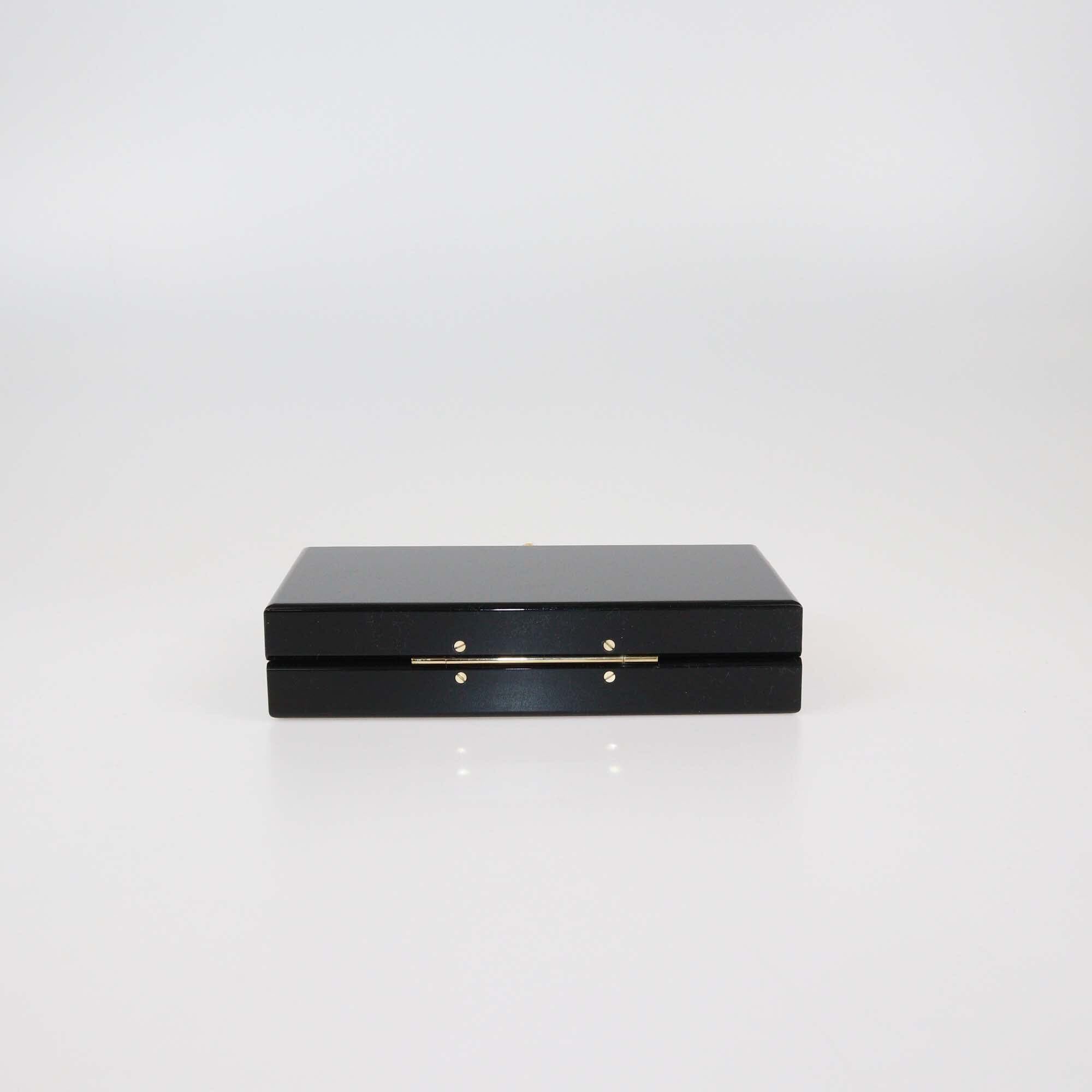 Charlotte Olympia Black Leopard Head Acrylic Clutch Womens Charlotte Olympia 