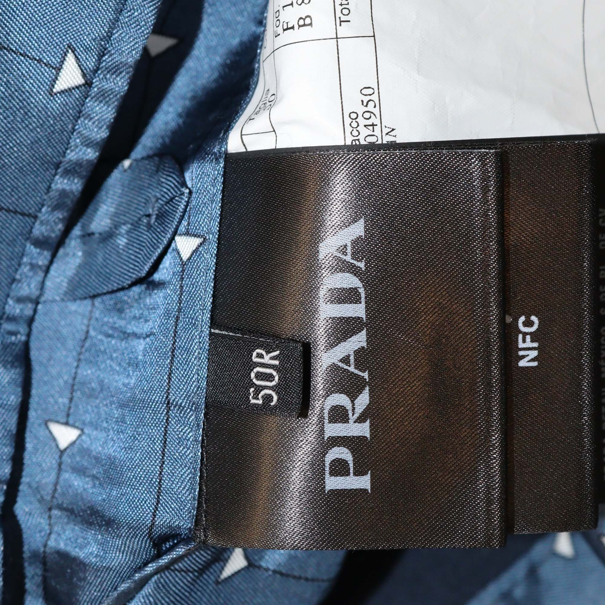 Prada Navy Blue Single Breasted Blazer Mens Prada 