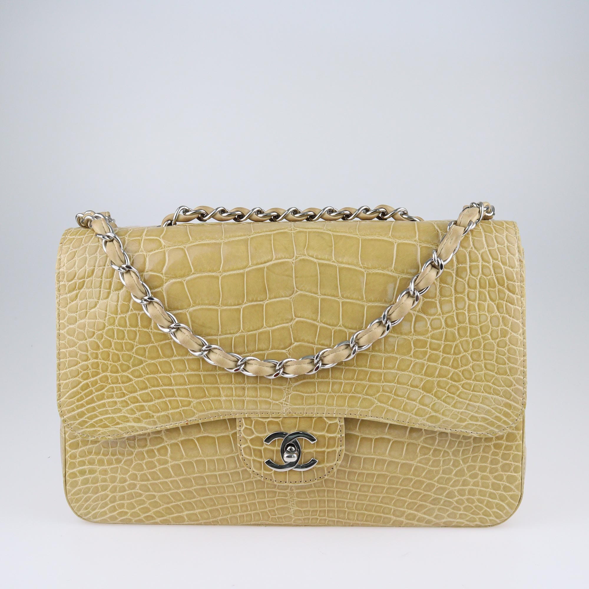 Chanel Beige Jumbo Classic Single Flap Bag - Main Image