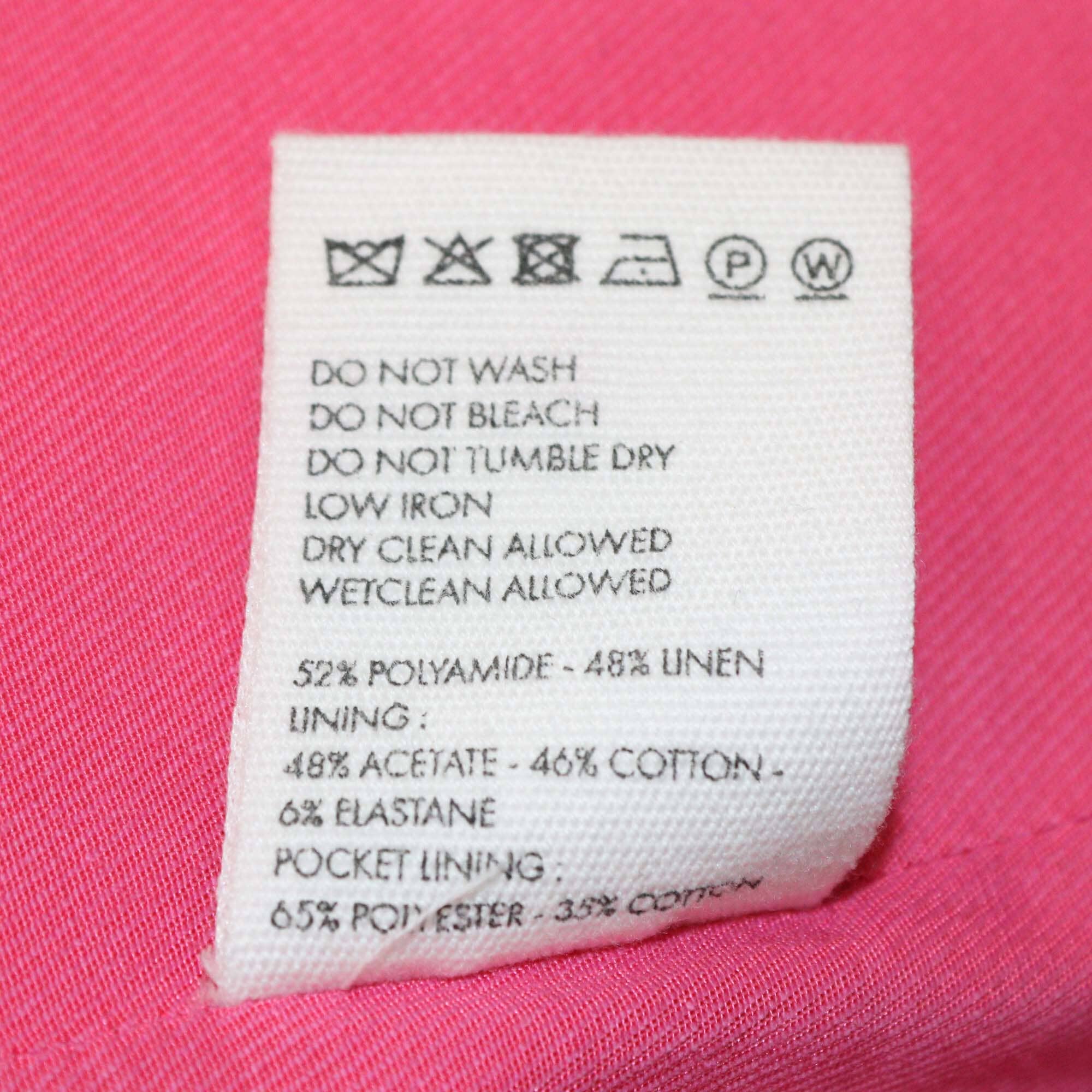 Jacquemus Pink Gabardine Linen Blend Single Breasted Le Splash Blazer Womens Jacquemus 