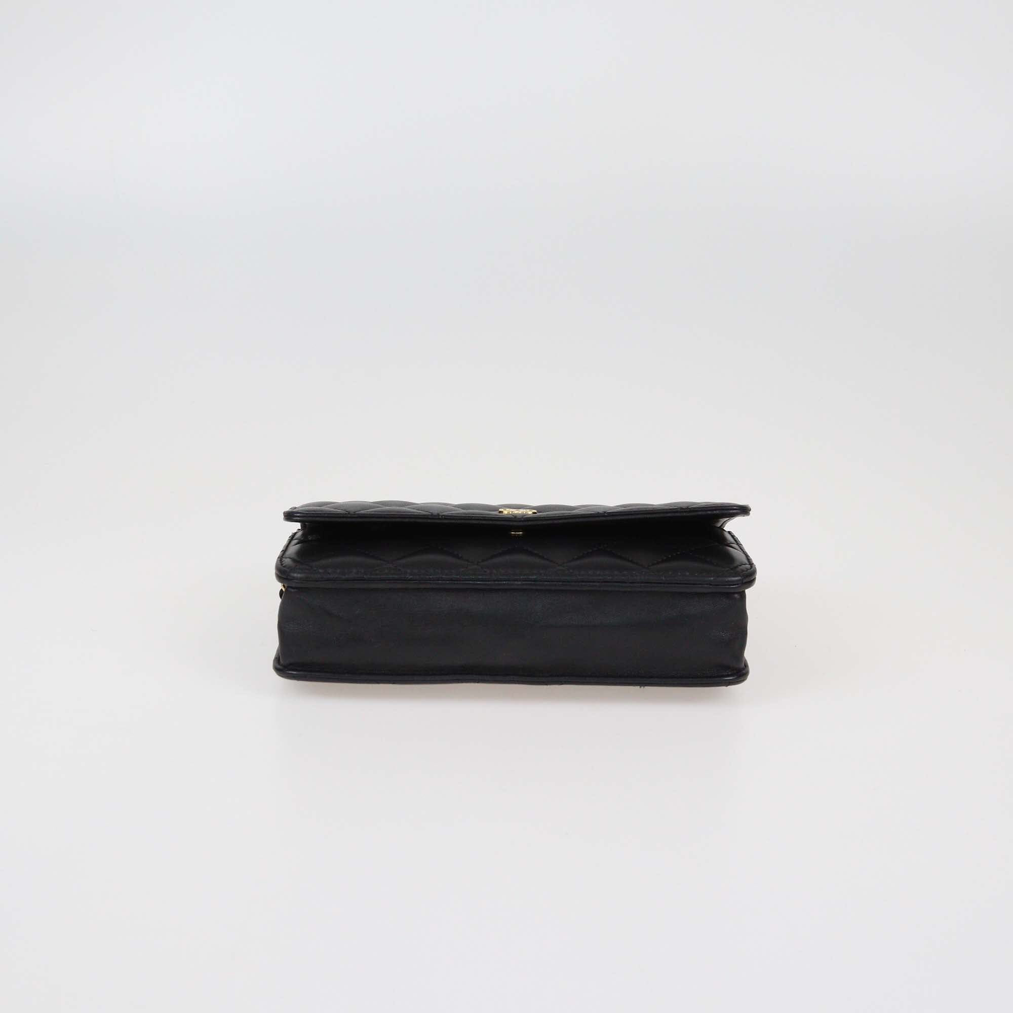 Chanel Black Quilted Leather WOC Bag Womens Chanel 