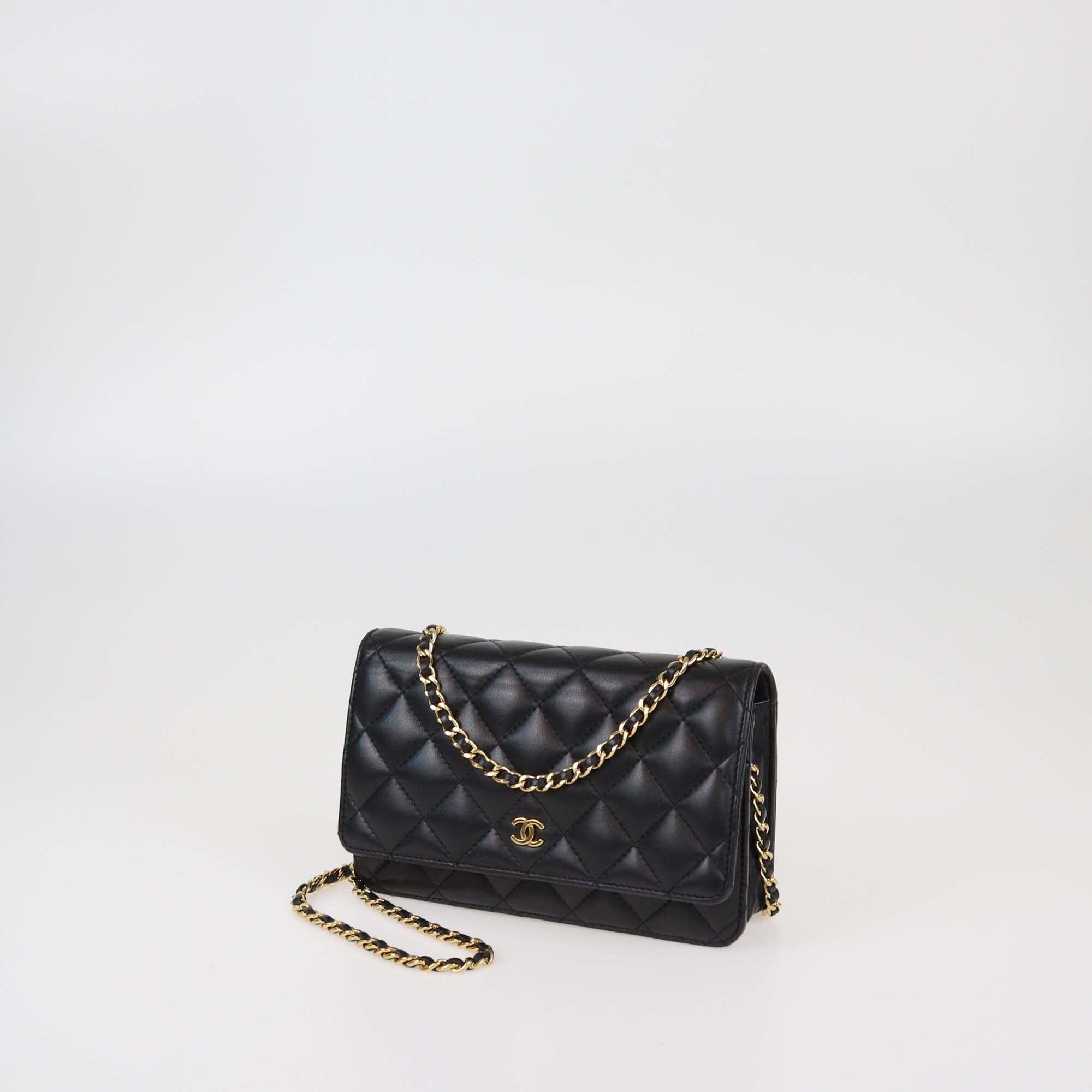 Chanel Black Quilted Leather WOC Bag Womens Chanel 