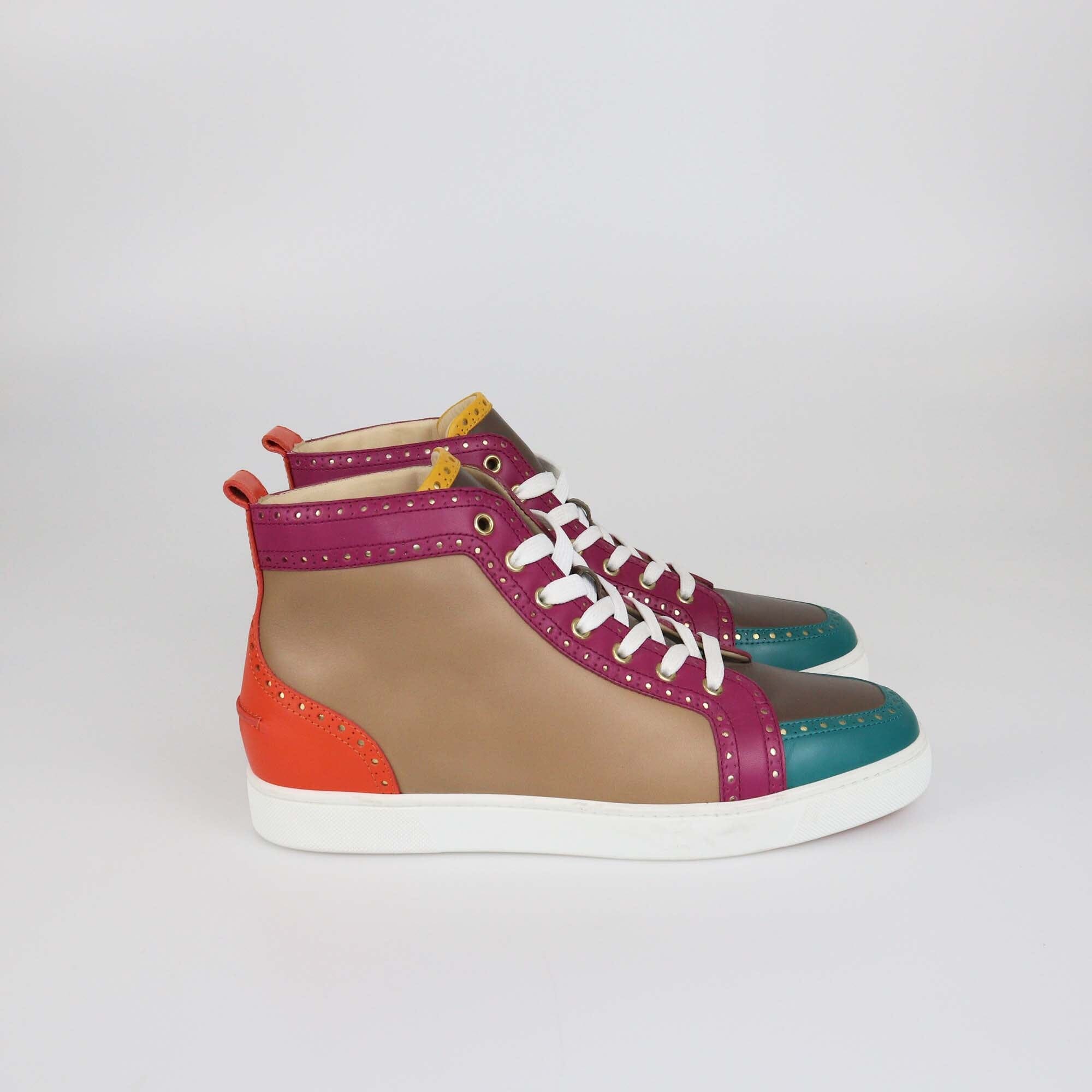 Christian Louboutin Multicolor Brogues Rantus Orlato High Top Sneakers Mens Christian Louboutin 