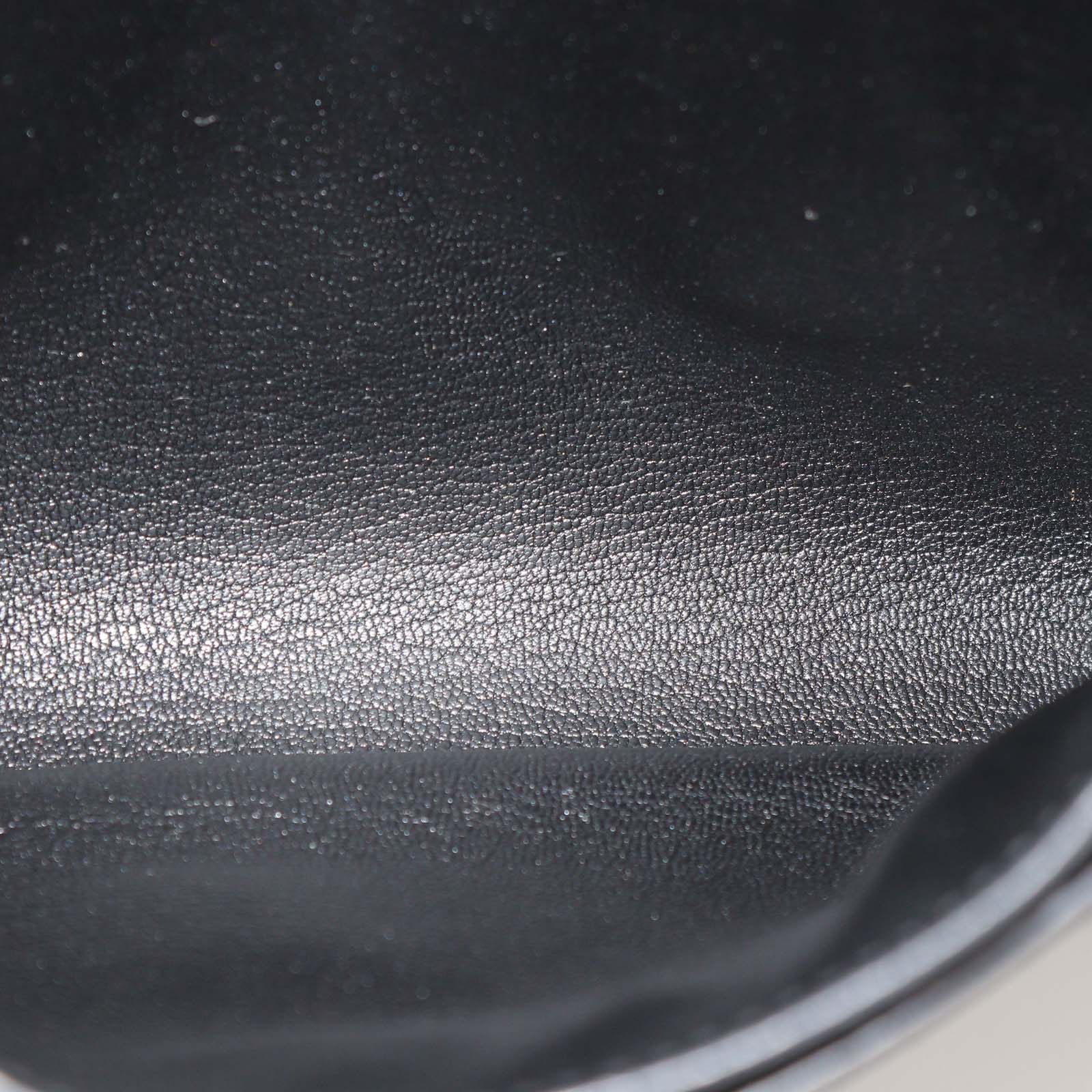 Hermes Black Togo Leather and Canvas Kelly Depeches 25 Pouch