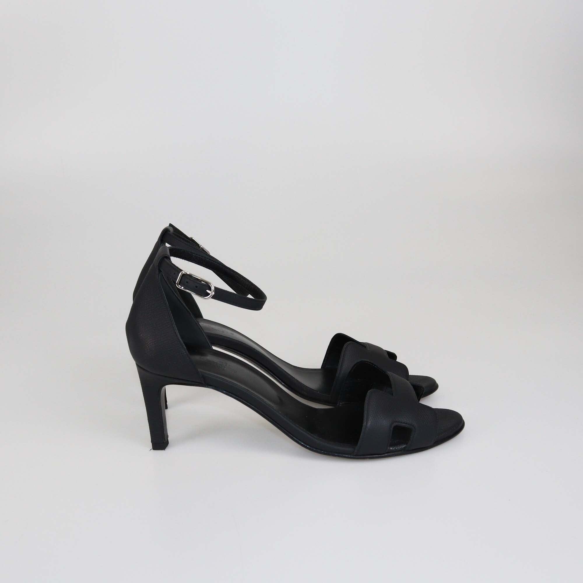 Hermes Black Premiere 70 Sandals Womens Hermes 