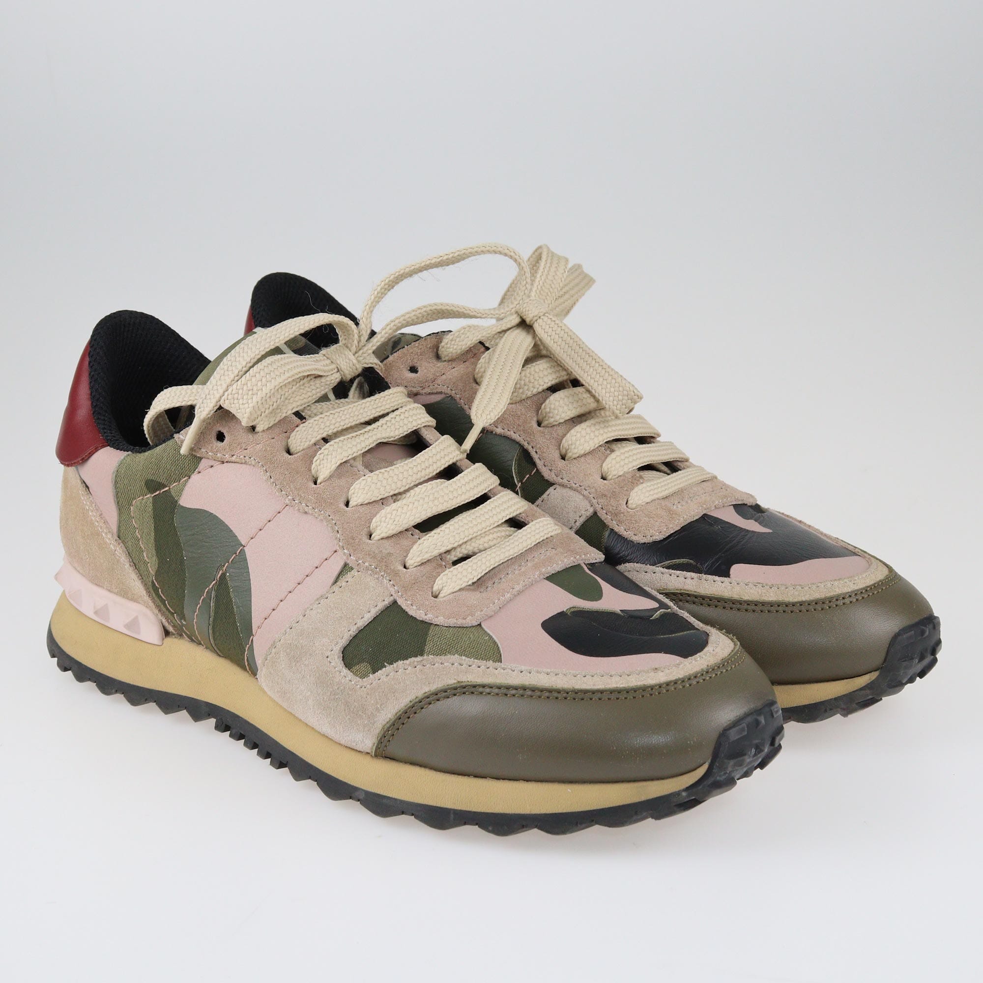 Valentino Multicolor Camo Print Rockrunner Sneakers