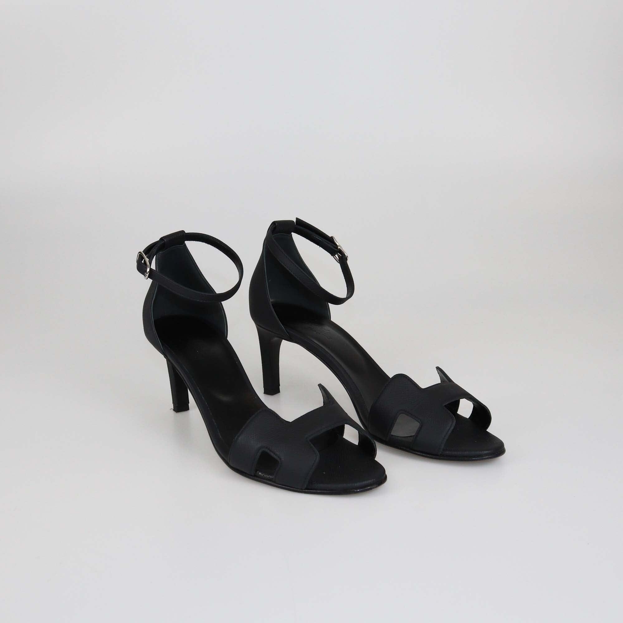 Hermes Black Premiere 70 Sandals Womens Hermes 