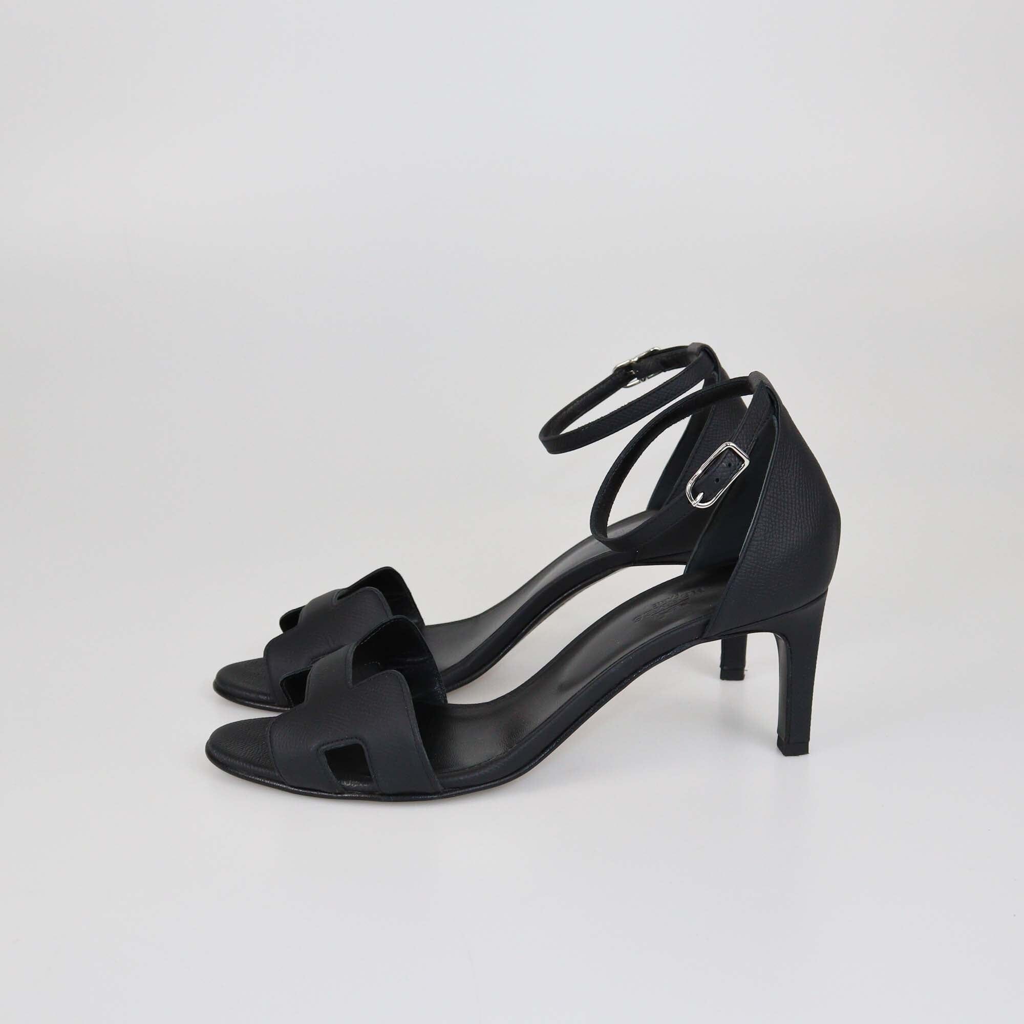 Hermes Black Premiere 70 Sandals Womens Hermes 