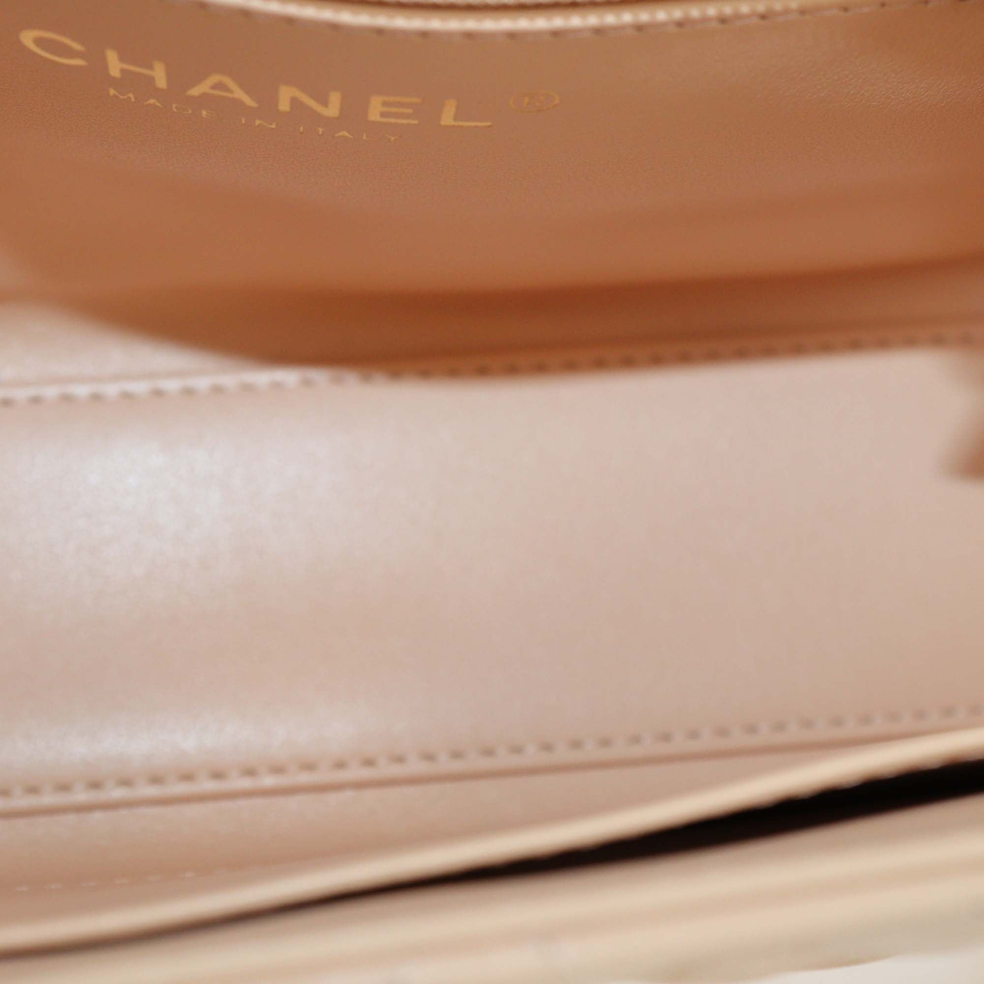 Chanel Blush Pink Quilted Leather Mini Kelly Top Handle Bag