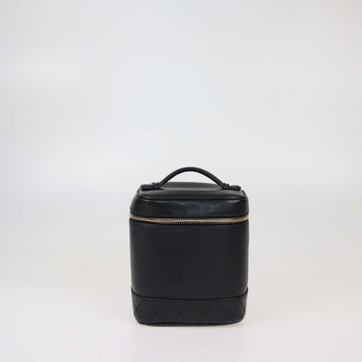 Chanel Black Vintage Vanity Case Womens Chanel 