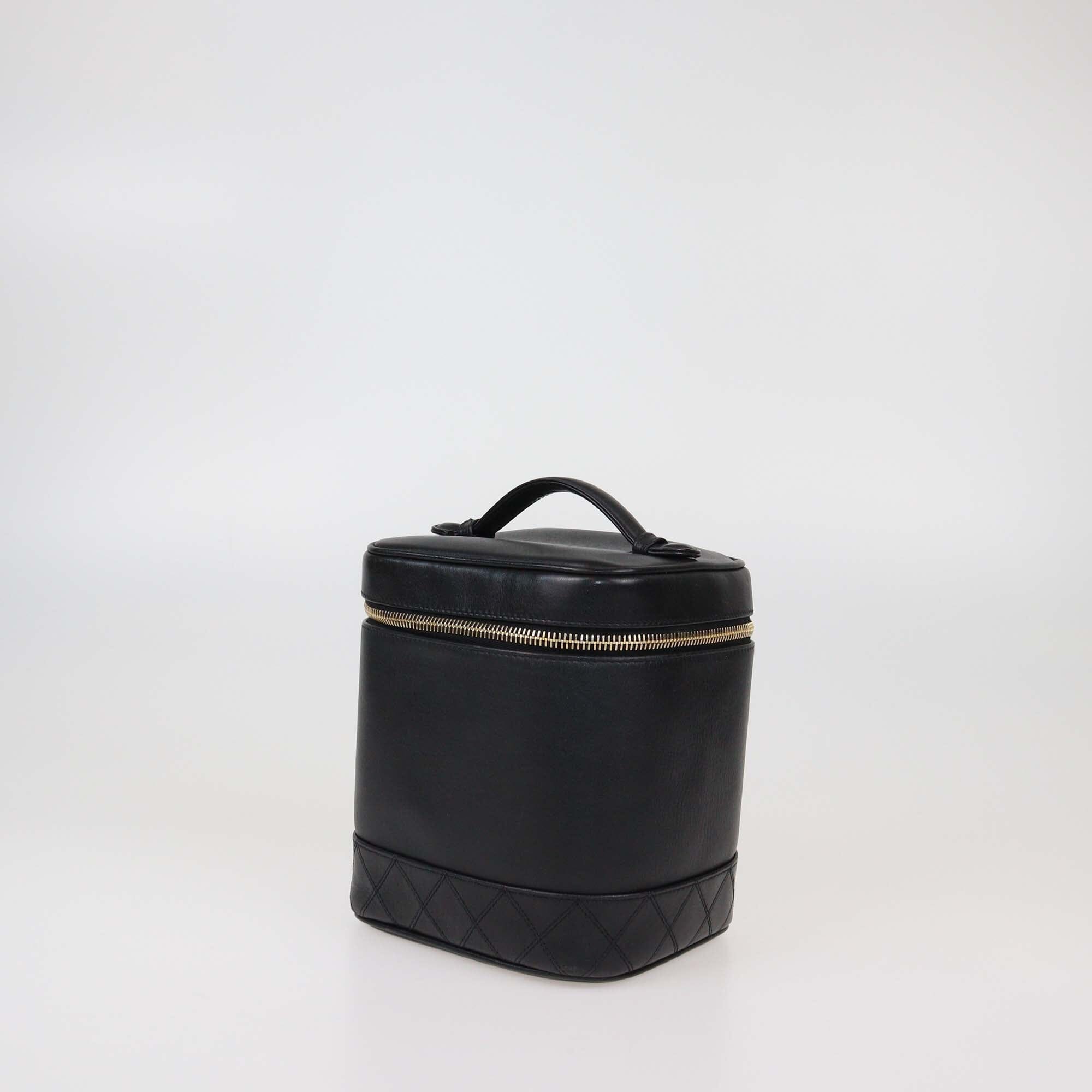 Chanel Black Vintage Vanity Case Womens Chanel 