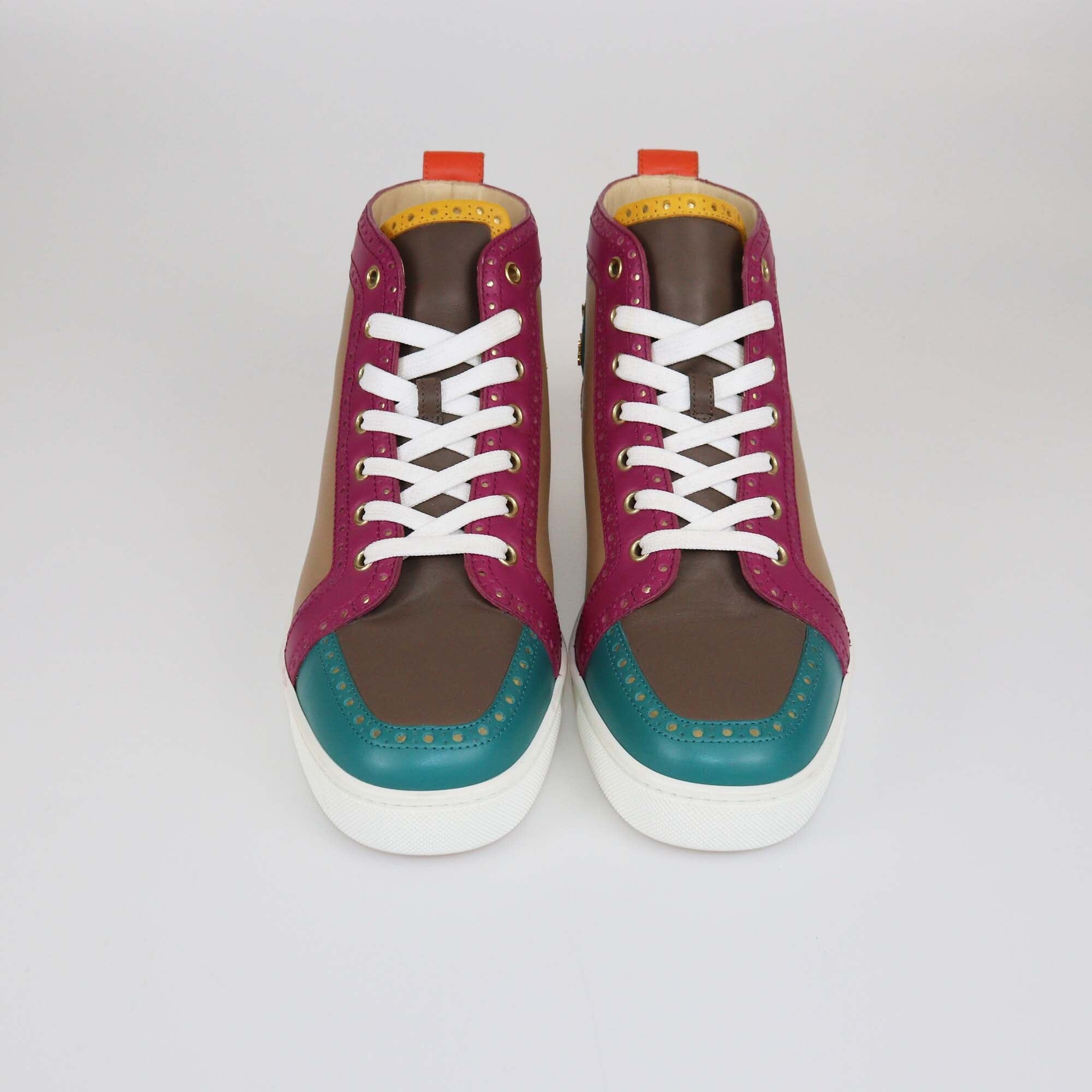 Christian Louboutin Multicolor Brogues Rantus Orlato High Top Sneakers Mens Christian Louboutin 