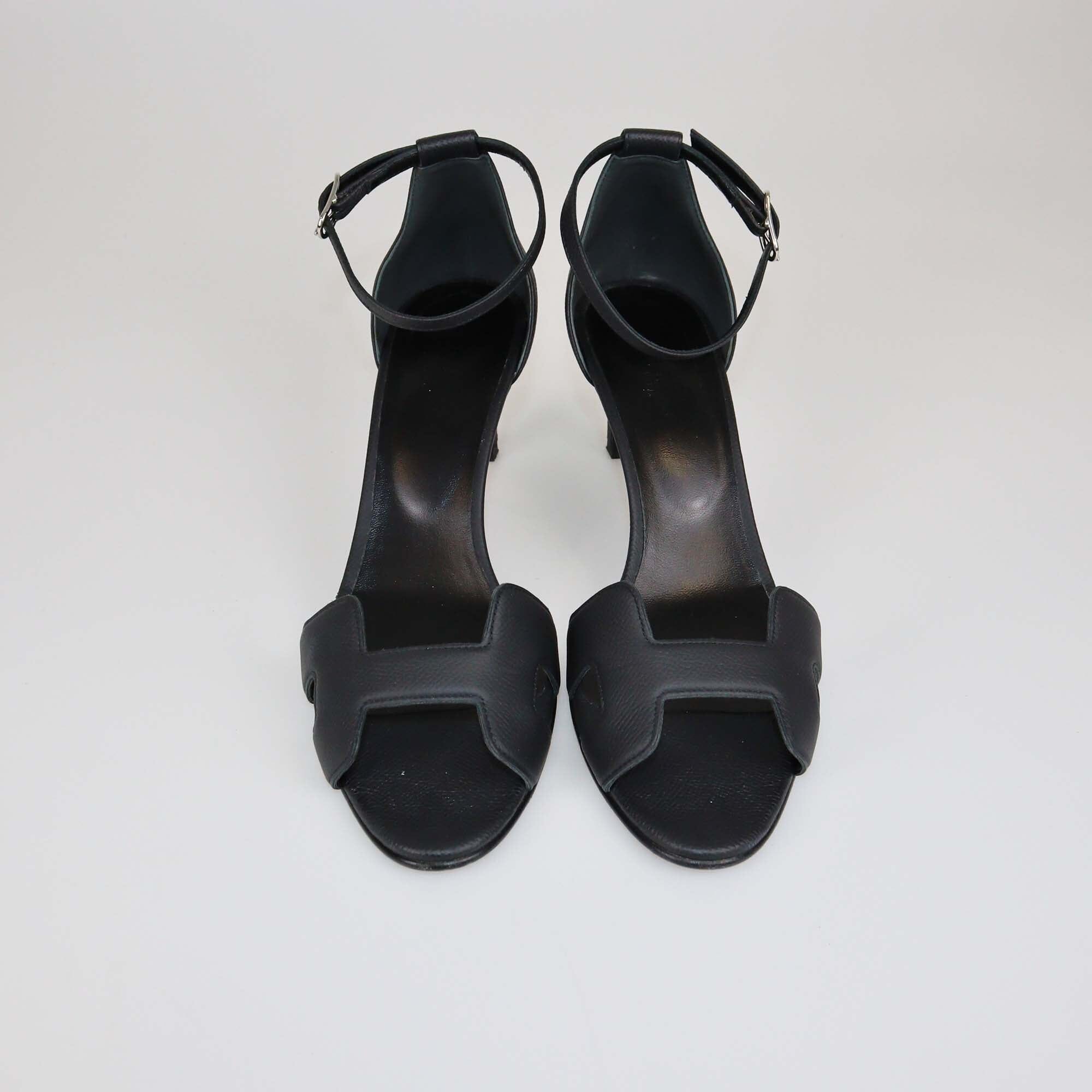 Hermes Black Premiere 70 Sandals Womens Hermes 