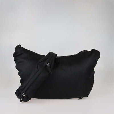 Bottega Veneta Black Intrecciato Print Nylon Oversized Hobo w/Belt Bag