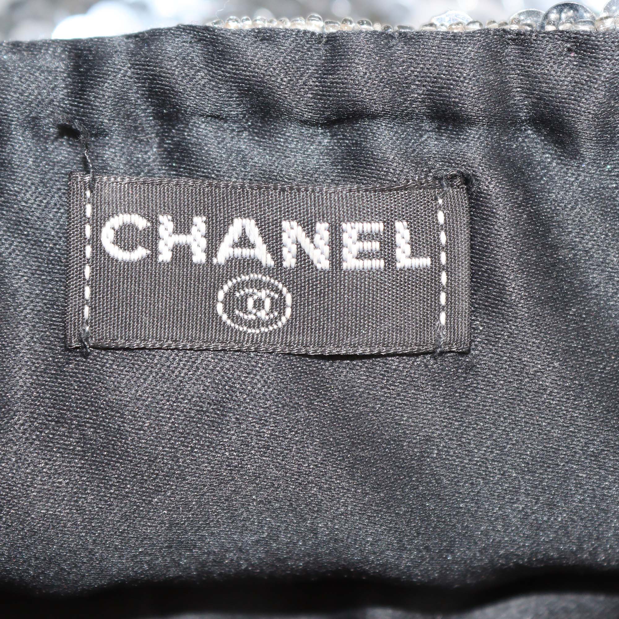 Chanel Metallic Sequins and Fabric Mini Trompe Le'oeil Tote