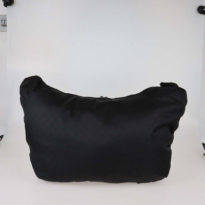 Bottega Veneta Black Intrecciato Print Nylon Oversized Hobo w/Belt Bag