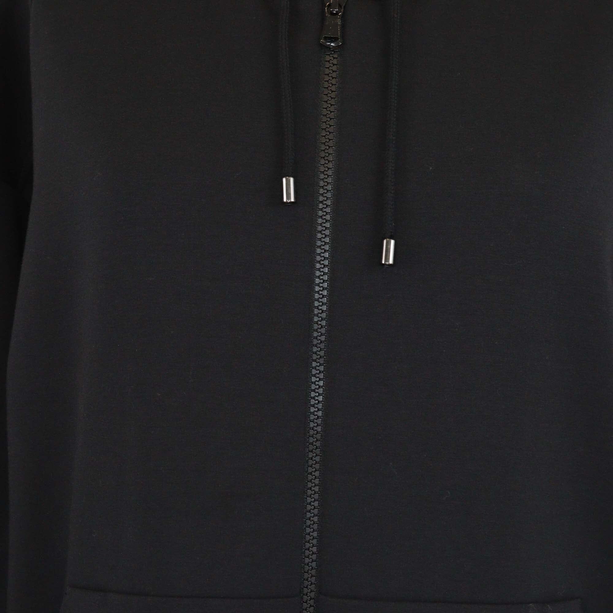 Brunello Cucinelli Black Cotton Beaded Detail Hoodie Womens Brunello Cucinelli 
