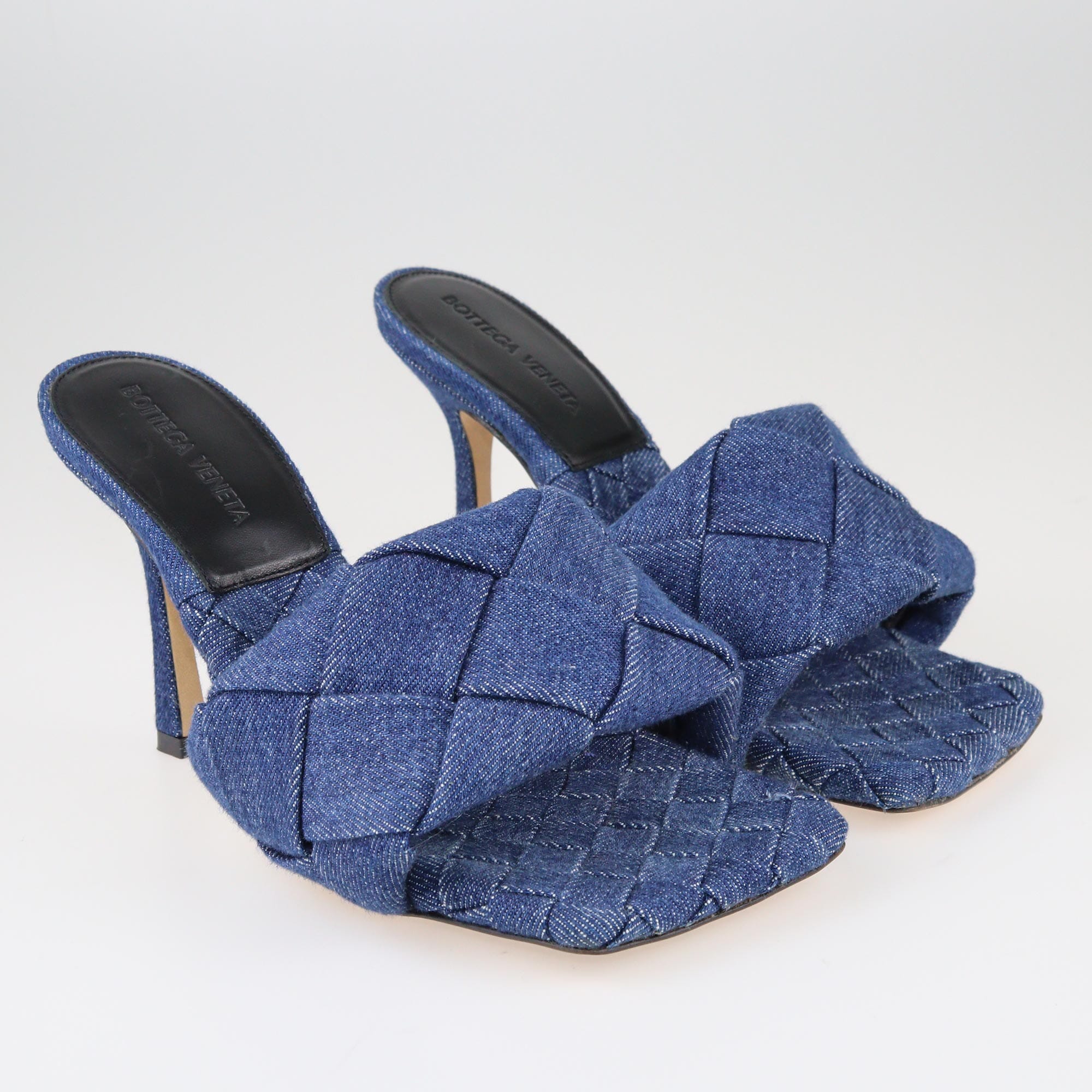 Bottega Veneta Blue Denim Lido Mules Shoes Bottega Veneta 