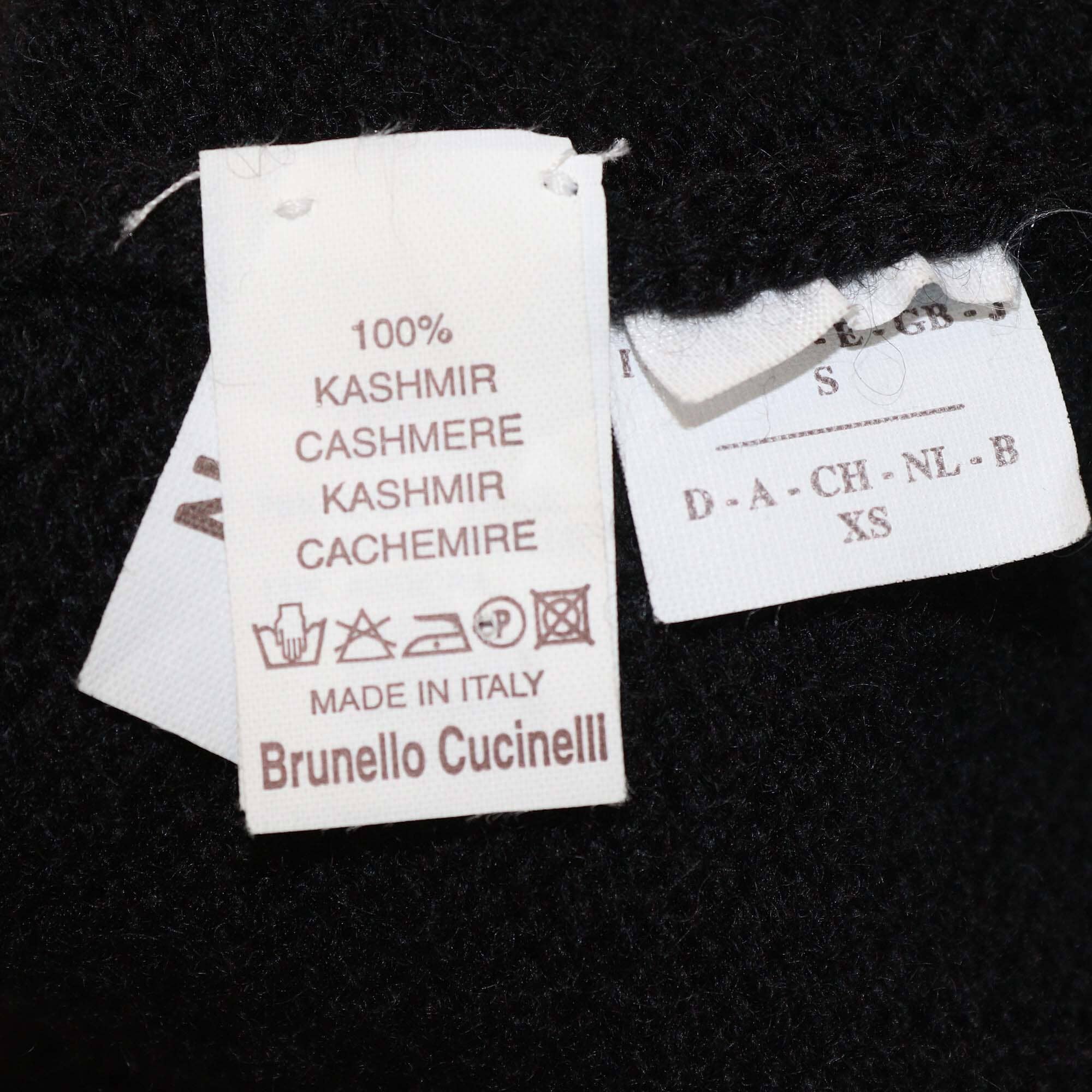 Brunello Cucinelli Black Cashmere Turtleneck Cape Sweater Womens Brunello Cucinelli 