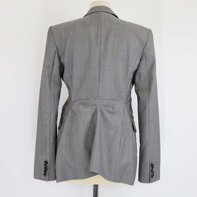 Alexander Wang Grey Wool & Mohair Zip Front Blazer Womens Alexander Wang 