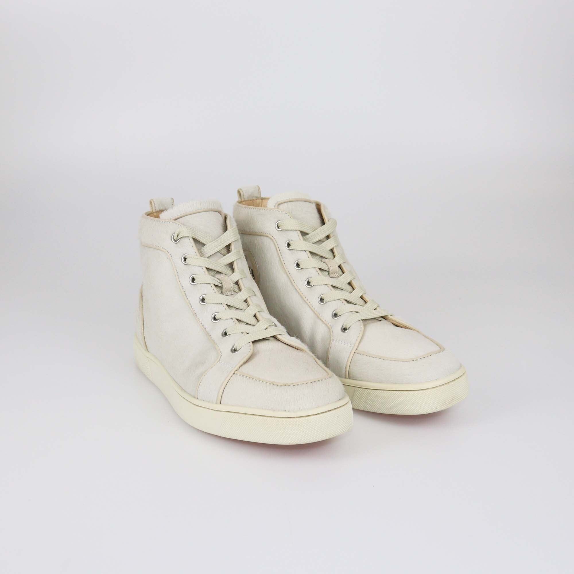 Christian Louboutin Off White Rantus Orlato High Top Sneakers Mens Christian Louboutin 